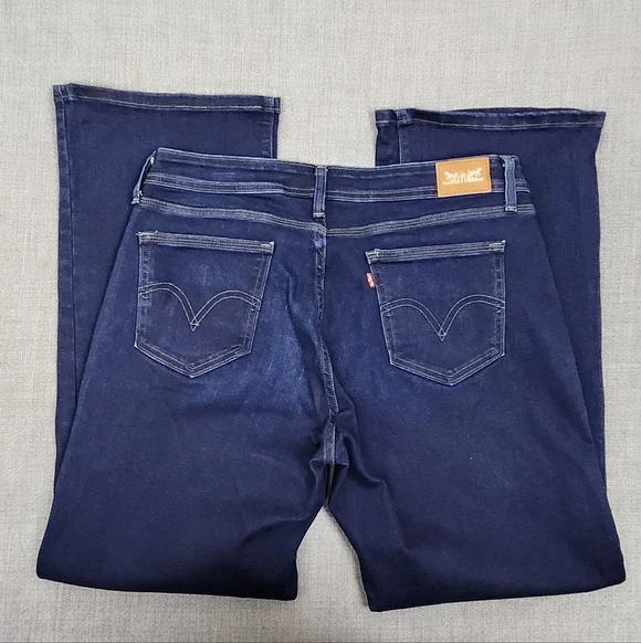 Levis 529 Curvy Bootcut Stretch Denim Dark Wash Jeans. 16 - Picture 3 of 12